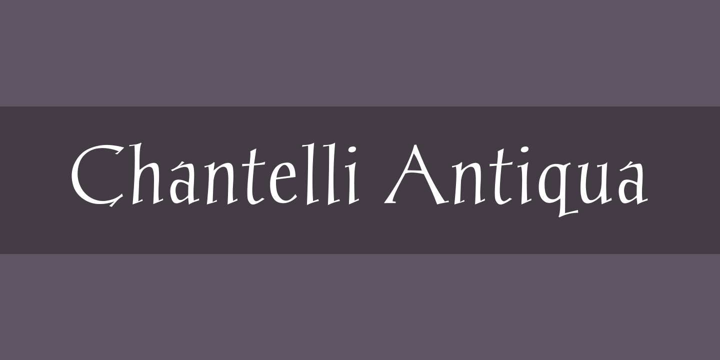 Chantelli Antiqua Regular Font preview